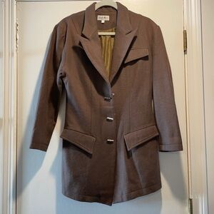 Vtg Paris Designer Lilian Burty Jacket Toggle Metal Geometric Buttons 80’s